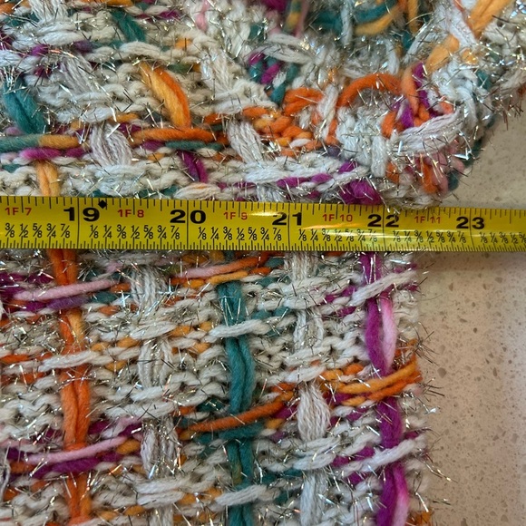 Andrew Marc New York Colorful Rainbow Metallic Tweed Sweater NWT - Picture 8 of 9